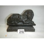 An early cast iron lion doorstop.