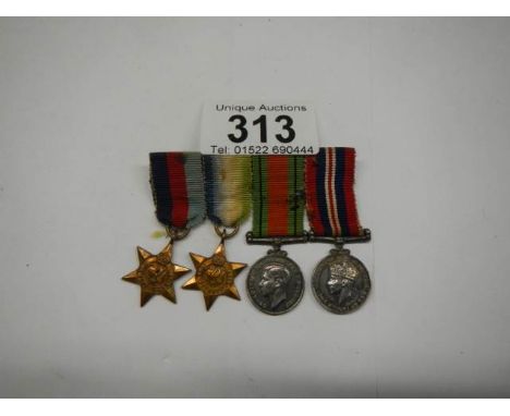 A set of four miniature WW2 medals.
