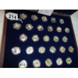 A cased set of capitols of the EU collector's coins.