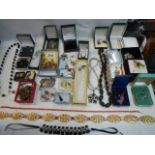 Thirty four good items of costume jewellery.