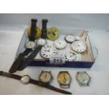 A good selection of watch and pocket watch spares.