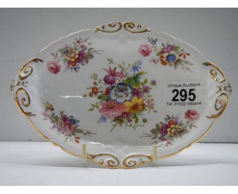 A hand painted porcelain dish by Hammersley and signed F Howard. 