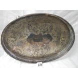 A good large silver plate tray.