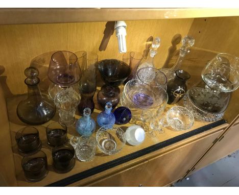 A Large collection of art glass and crystal which includes Caithness glass. 