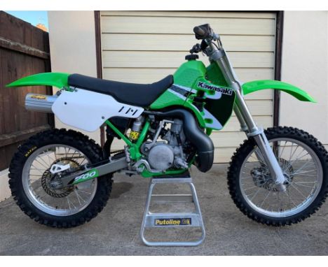 Recently restored KX500 motocross bike.Built between 1984 and 2004 to compete in 500cc and Open Class Motocross eventsPowered