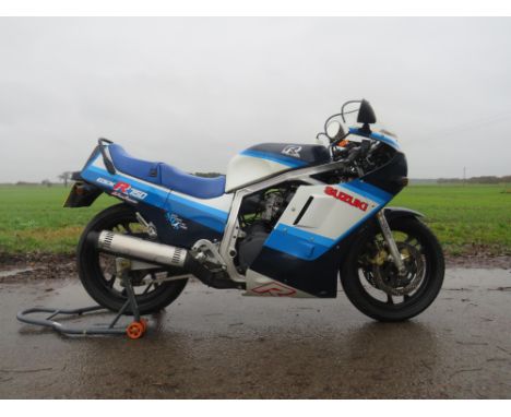 An original and unrestored GSXR750.Launched in 1984 and in production until 2018Mostly original and unrestored Japanese GSXR7