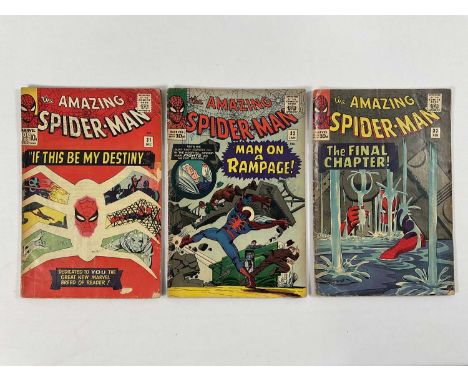AMAZING SPIDER-MAN #31, 32, 33 (3 in Lot) - (1965/1966 - MARVEL - UK Price Variant) - Includes the first appearances of Gwen 