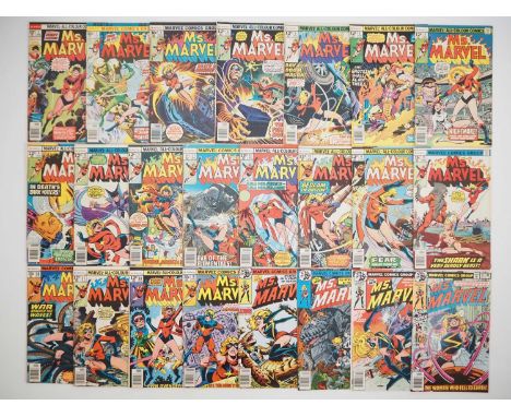 MS. MARVEL #1, 2, 3, 4, 5, 6, 7, 8, 9, 10, 11, 12, 13, 14, 15, 16, 17, 18, 19, 20, 21, 22, 23 (23 in Lot) - (1977/79 - MARVEL