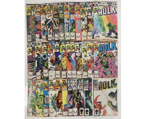 INCREDIBLE HULK #256-270, 272-280, 282, 284, 285, 289-292, 294, 296, 297, 299 (35 in Lot) - (1981/1984 - MARVEL - US &amp; UK