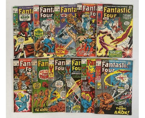 FANTASTIC FOUR #101, 102, 103, 104, 105, 106, 107, 108, 109, 110, 111 (11 in Lot) - (1970/1971 - MARVEL - US & UK Price Varia