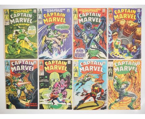 CAPTAIN MARVEL #3, 4, 5, 6, 7, 8, 9, 10 (8 in Lot) - (1968/1969 - MARVEL) - Includes the first appearance of Cyberex + Appear