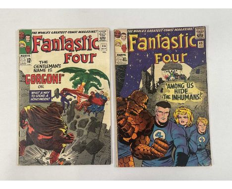 FANTASTIC FOUR #44 & 45 (2 in Lot) - (1965 - MARVEL - US & UK Price Variant) - Includes the first team appearance of the Inhu
