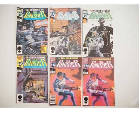 THE PUNISHER LIMITED SERIES #1, 2, 3, 4, 5 (x2) (6 in Lot) - (1986 - MARVEL) - Full complete run of the first solo series fea