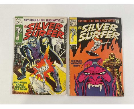 SILVER SURFER #5 & 6 (2 in Lot) - (1969 - MARVEL) - First appearance of Al Harper who later becomes Ghost Light + First appea