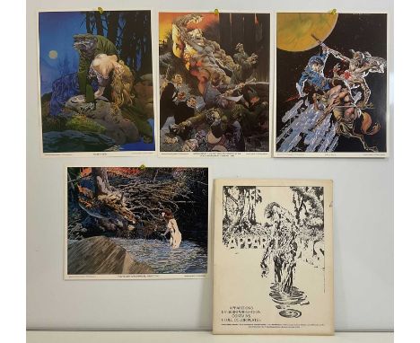 BERNIE WRIGHTSON APPARITIONS PORTFOLIO (1978) - Art Portfolio containing four full colour plates - Flat/Unfolded