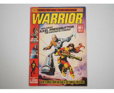 WARRIOR MAGAZINE #1 (1982 - QUALITY) - First issue of the comics anthology that includes the debut of the 'V for Vendetta' st