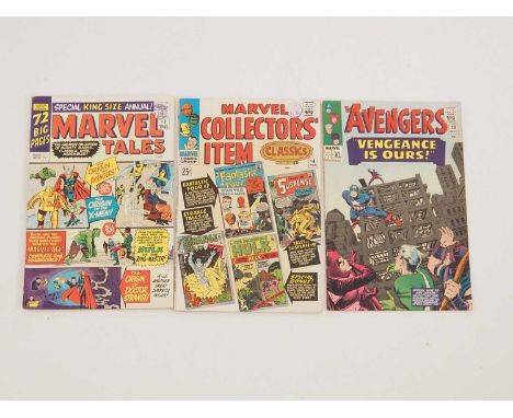 SILVER AGE LOT (3 in Lot) - Includes AVENGERS #20 + MARVEL COLLECTORS' ITEM CLASSICS #4 + MARVEL TALES KING SIZE ANNUAL #2 - 