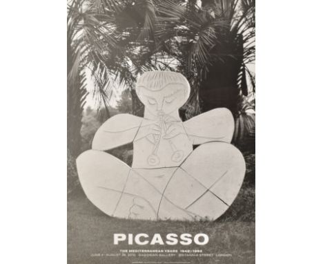 A vintage 2010 Pablo Picasso exhibition / gallery poster. The poster from the ' Picasso: The Mediterranean Years 1945-1962 ' 