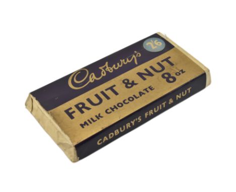 Cadbury's Chocolate - a vintage mid century point of advertising shop display Cadbury's Fruit & Nut milk chocolate dummy bar.