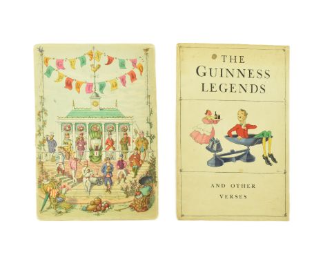 Guinness - two 1930s-1950s vintage advertising pamphlets. The lot comprising 1933 The Guinness Legends and Other Verses, prin