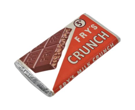 Fry's Chocolate - a vintage mid century point of advertising shop display Fry's Chocolate Milk Crunch dummy bar. The bar wood