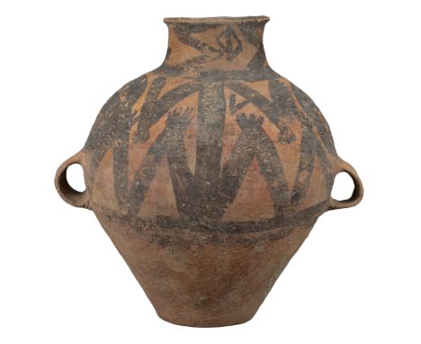 CHINESE NEOLITHIC PAINTED POTTERY JAR – MACHANG PHASE  Of the Majiayao culture, also known as the Gansu-Yangshao culture, fro
