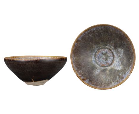 CHINESE JIZHOU TEA BOWL, SOUTHERN SONG DYNASTY  The interior decorated with an iridescent like glaze and a dark-brown glazed 