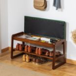 RRP £125.67 SOBIBO Solid Wood Shoe Bench