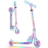 RRP £55.85 BELEEV V2 Scooters for Kids with Light-Up Wheels & Stem & Deck