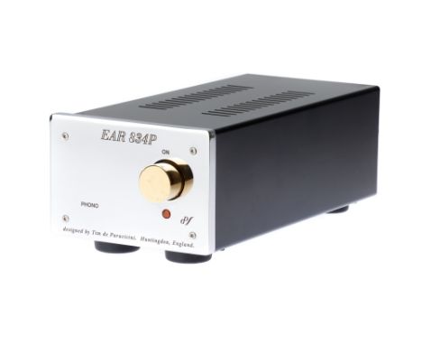 A Tim de Paravinci Ear 834P Pre-Amplifier, serial no. 01111006, by E A R Huntingdon, powers up and working at time of catalou