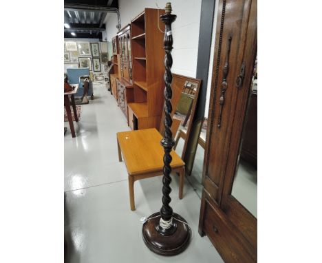 A twist stemmed standard lamp