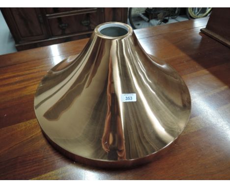 A copper effect light fitting