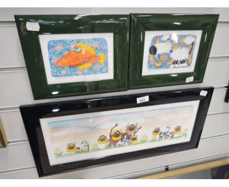 A selection of modern character style prints of animals
