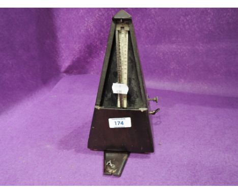 A vintage Paillard metronome for musical accompaniment 