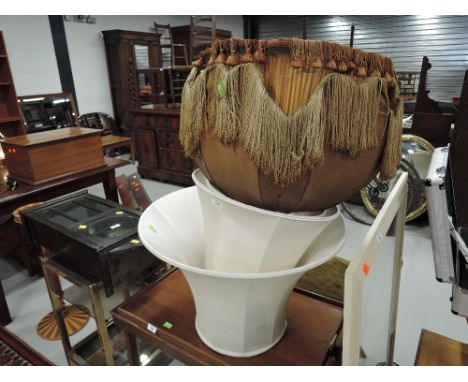 A selection of standard lamp shades and light shades
