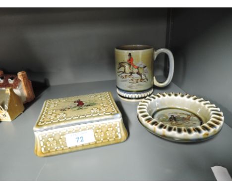 A selection of Irish Porcelain with Hunting Fishing and Game Shooting motiff