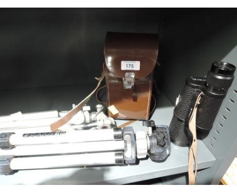 A selection of vintage tripods and MN2 7.50 USSR monoscope 