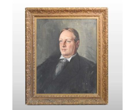 English School, early 20th century, portrait of a gentleman, oil on canvas, 71 x 59cm