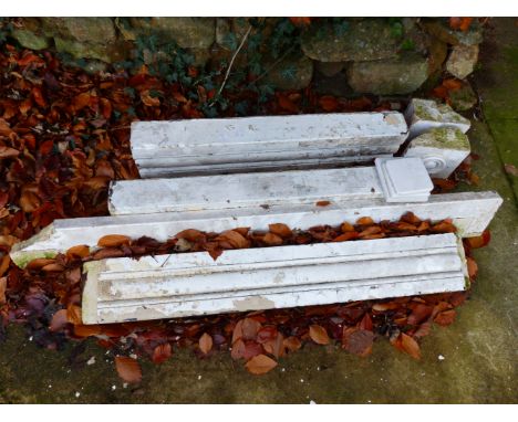 A SECTIONAL MARBLE FIRE SURROUND.