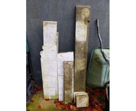 A SECTIONAL MARBLE FIRE SURROUND.
