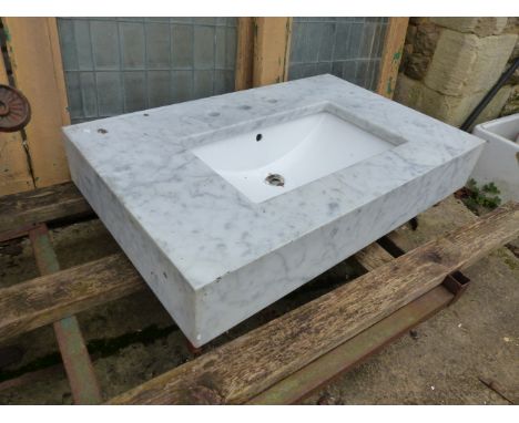 AN AS NEW MODERN MARBLE BASIN.