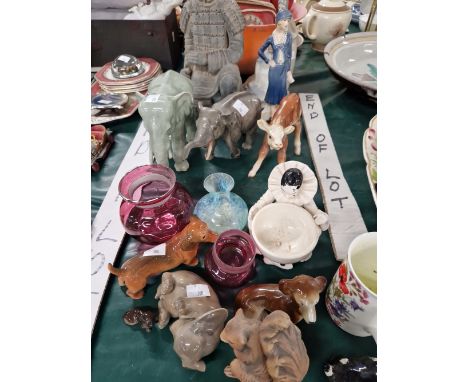 VARIOUS ANIMAL FIGURINES, GOEBEL AND NAO FIGURES, ETC. 