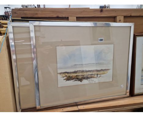 TWO WATERCOLOURS OF SOUTH WEST AFRICAN SCENES, INDISTINCTLY SIGNED DATED '78 TOGETHER WITH A HUNT PRINT (3)