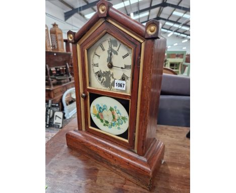 A VICTORIAN AMERICAN SHELF CLOCK. 