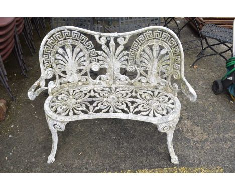 Small cast aluminium garden bench