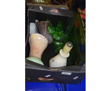 Glass dressing table set, table lamp etc