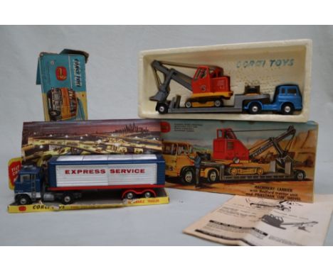 A Corgi Toys die-cast, No 27 Gift Set, Machinery Carrier with Bedford Tractor Unit and Priestman Cub Shovel, in original box 