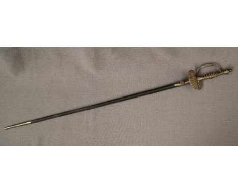 A British diplomatic corps cut steel small sword by Henry Poole &, Co. with an 80cm hollow ground tri-form blade by Henry Poo