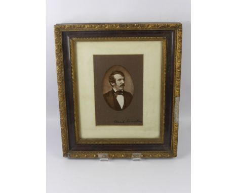 A Black and White Photographic Print of David Livingstone, with signature lower right, approx 14 x 22 cms