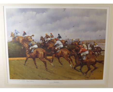 A Limited Edition Print Entitled 'The Chair' Seagram Grand National 1991, signed Peter Purling, nr 358/500 approx 57 x 45 cms